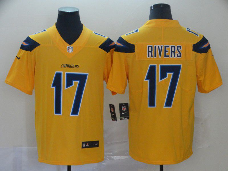 Men Los Angeles Chargers #17 Rivers Yellow 2019 Vapor Untouchable Nike Inverted Legend NFL Jerseys->los angeles chargers->NFL Jersey